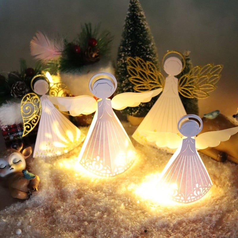Feemkota Christmas Die Cuts for Card Making Christian Theme Stamps Angel Lamp Box Cutting Dies for DIY Paper Scrapbooking Crafts Embossing Decorations - Image 1